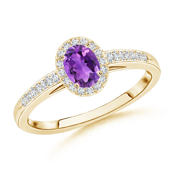 AAA - Amethyst / 0.36 CT / 14 KT Yellow Gold