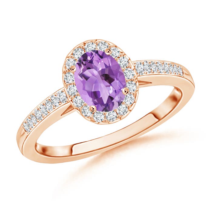 A - Amethyst / 0.61 CT / 14 KT Rose Gold