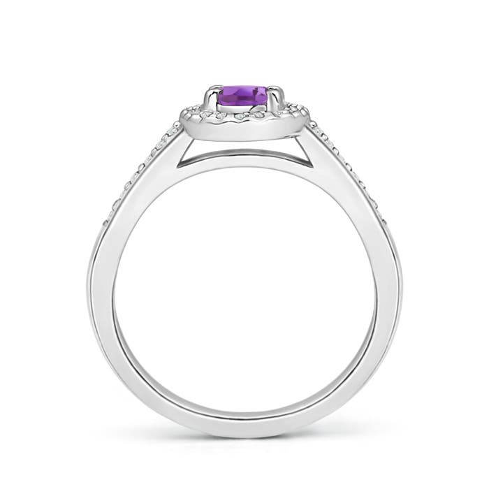 A - Amethyst / 0.61 CT / 14 KT White Gold