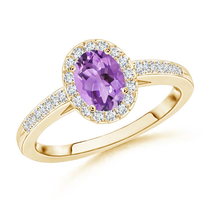 A - Amethyst / 0.61 CT / 14 KT Yellow Gold