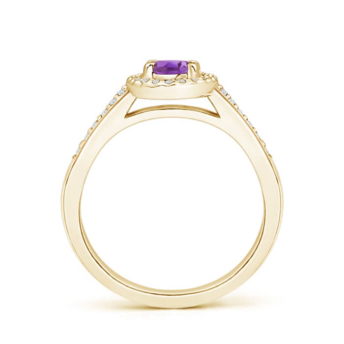 A - Amethyst / 0.61 CT / 14 KT Yellow Gold