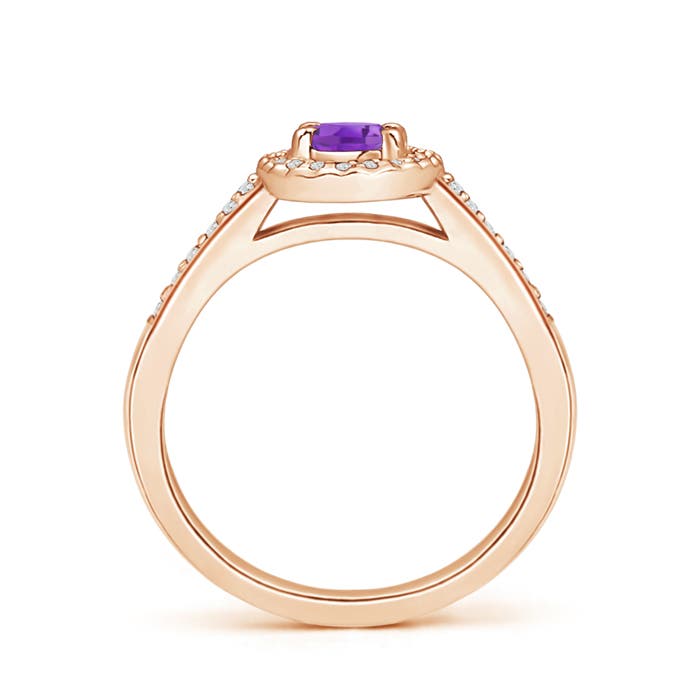 AA - Amethyst / 0.61 CT / 14 KT Rose Gold