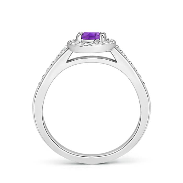 AA - Amethyst / 0.61 CT / 14 KT White Gold