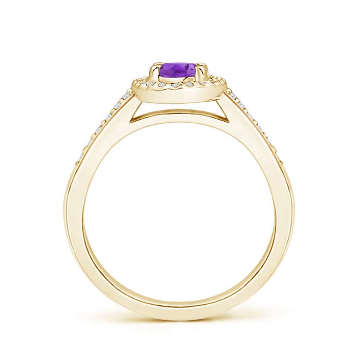 AA - Amethyst / 0.61 CT / 14 KT Yellow Gold