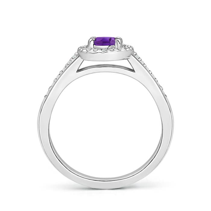 AAA - Amethyst / 0.61 CT / 14 KT White Gold