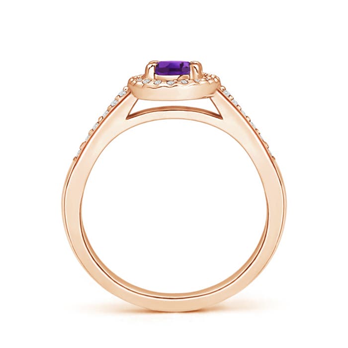 AAAA - Amethyst / 0.61 CT / 14 KT Rose Gold