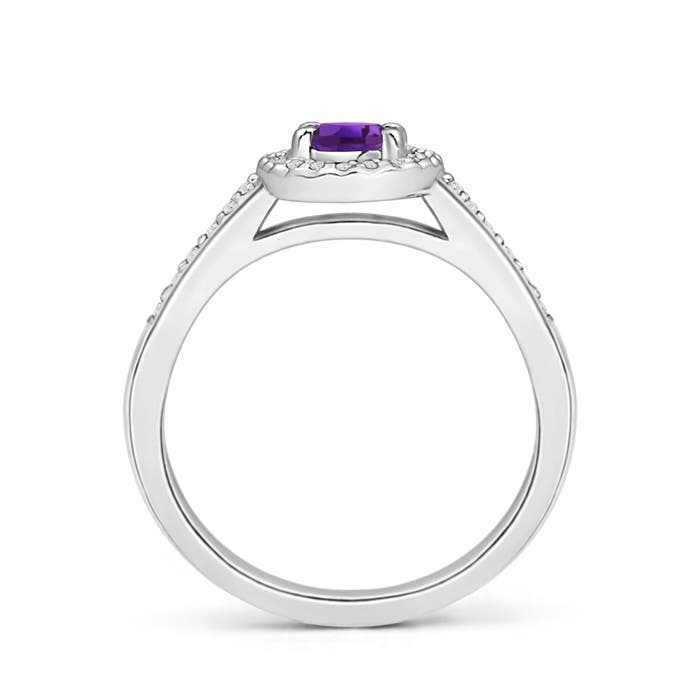 AAAA - Amethyst / 0.61 CT / 14 KT White Gold