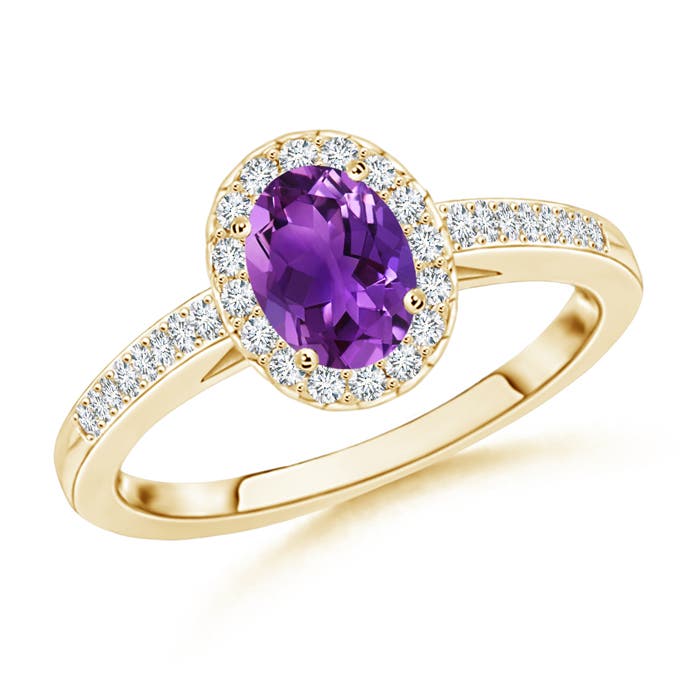 AAAA - Amethyst / 0.61 CT / 14 KT Yellow Gold