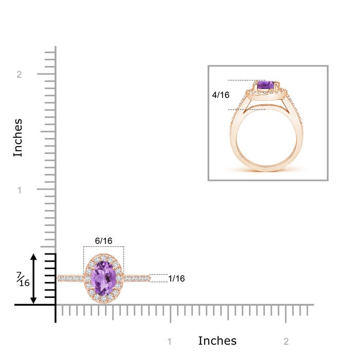 A - Amethyst / 0.96 CT / 14 KT Rose Gold