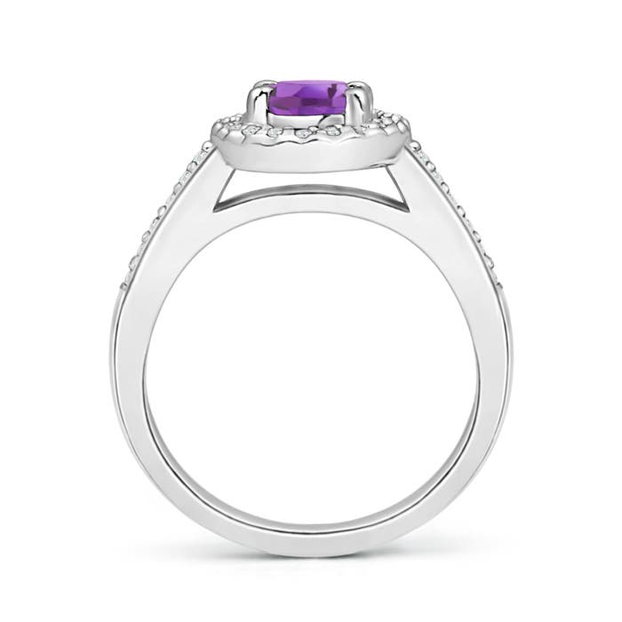 A - Amethyst / 0.96 CT / 14 KT White Gold