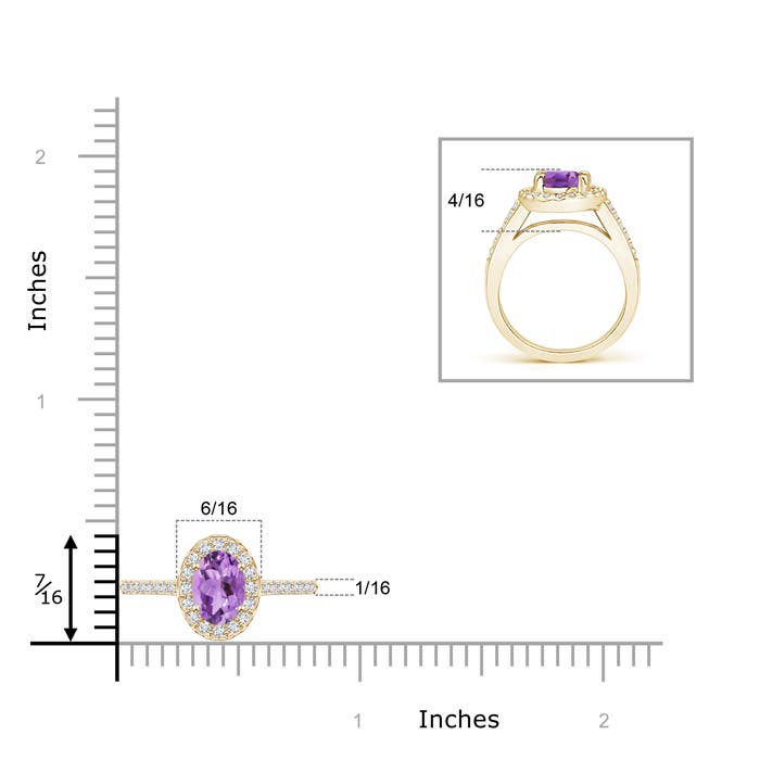 A - Amethyst / 0.96 CT / 14 KT Yellow Gold