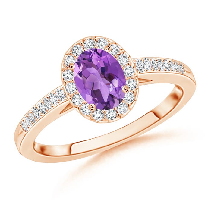 AA - Amethyst / 0.96 CT / 14 KT Rose Gold