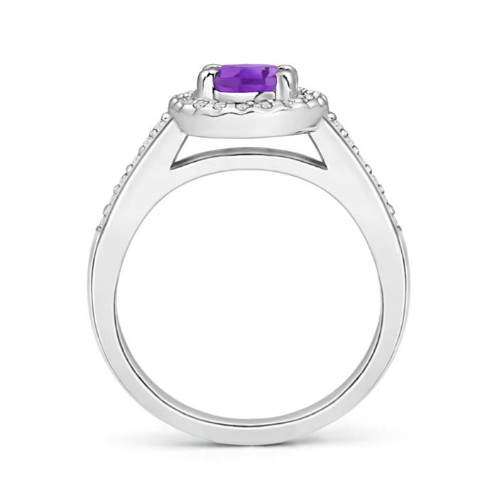 AA - Amethyst / 0.96 CT / 14 KT White Gold