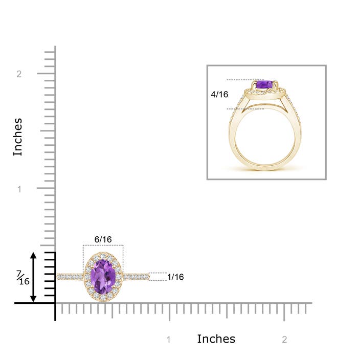 AA - Amethyst / 0.96 CT / 14 KT Yellow Gold