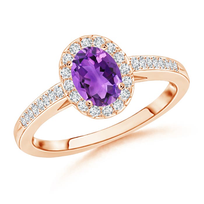 AAA - Amethyst / 0.96 CT / 14 KT Rose Gold