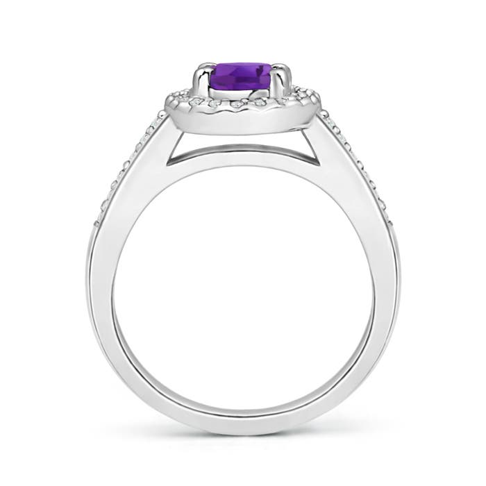 AAA - Amethyst / 0.96 CT / 14 KT White Gold