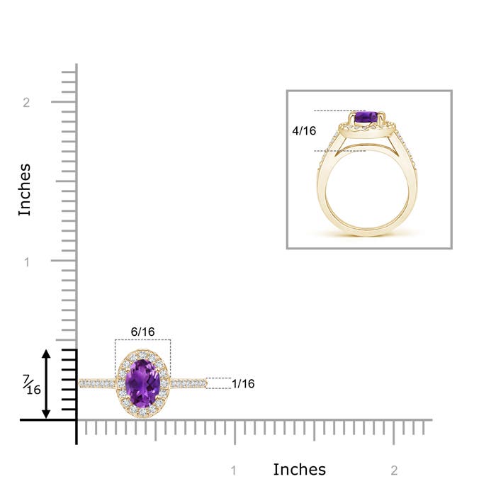 AAAA - Amethyst / 0.96 CT / 14 KT Yellow Gold