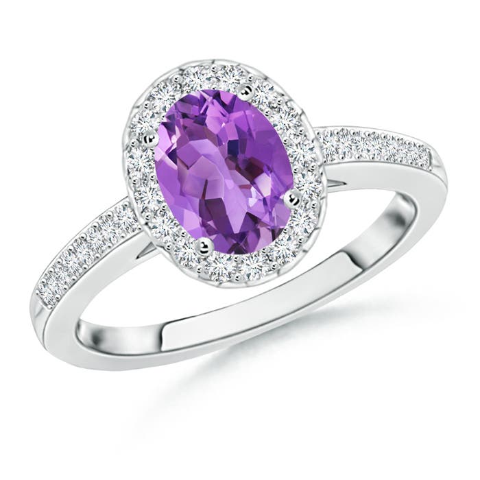 AA - Amethyst / 1.47 CT / 14 KT White Gold