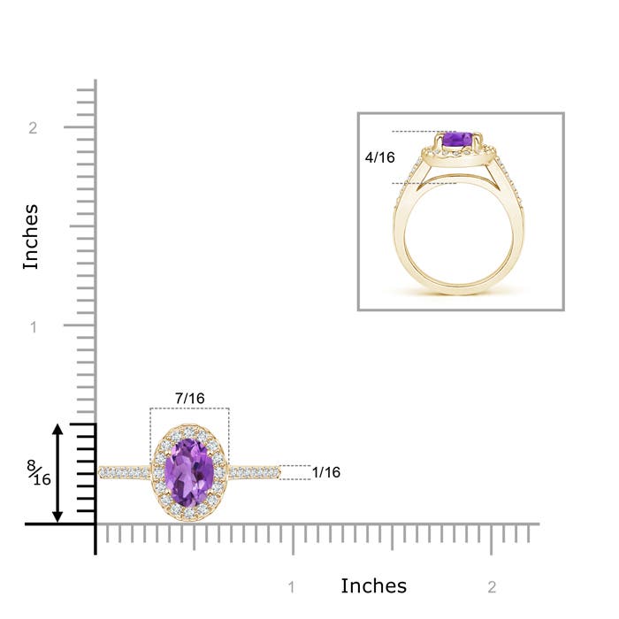 AA - Amethyst / 1.47 CT / 14 KT Yellow Gold