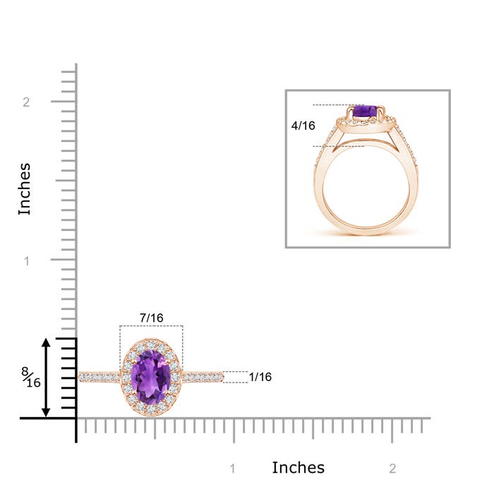 AAA - Amethyst / 1.47 CT / 14 KT Rose Gold