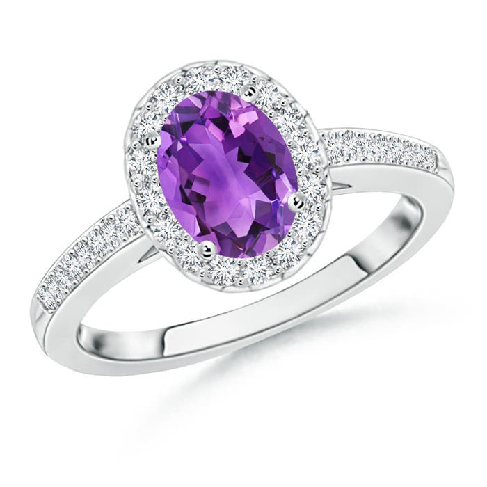 AAA - Amethyst / 1.47 CT / 14 KT White Gold