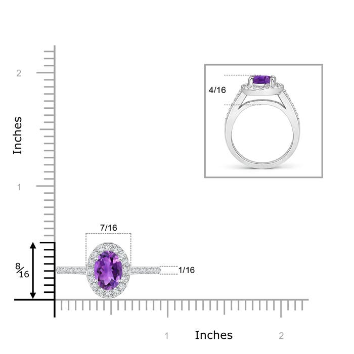 AAA - Amethyst / 1.47 CT / 14 KT White Gold