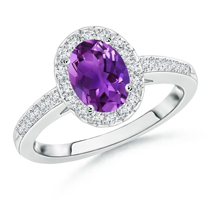 AAAA - Amethyst / 1.47 CT / 14 KT White Gold