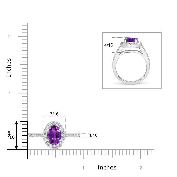 AAAA - Amethyst / 1.47 CT / 14 KT White Gold