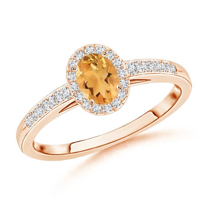 A - Citrine / 0.37 CT / 14 KT Rose Gold