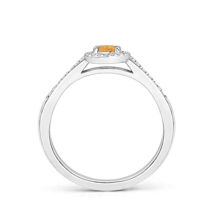 A - Citrine / 0.37 CT / 14 KT White Gold