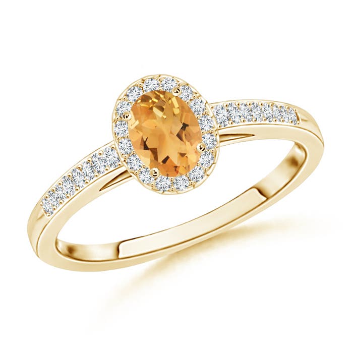 A - Citrine / 0.37 CT / 14 KT Yellow Gold