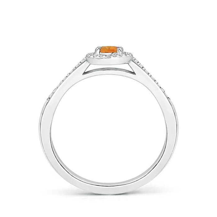 AA - Citrine / 0.37 CT / 14 KT White Gold