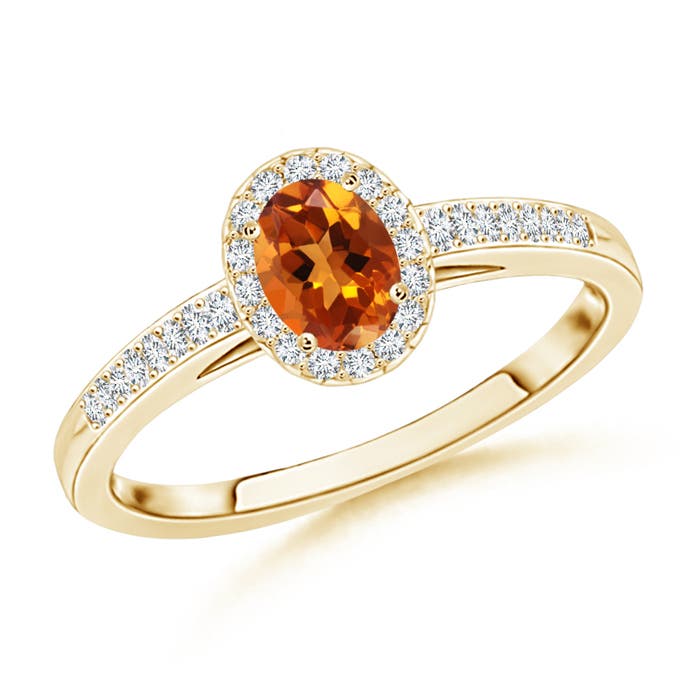 AAAA - Citrine / 0.37 CT / 14 KT Yellow Gold