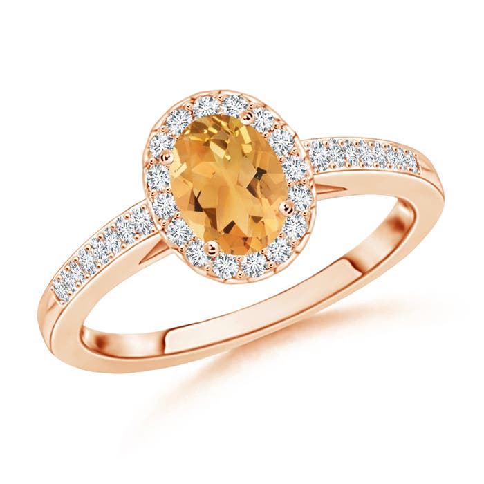 A - Citrine / 0.61 CT / 14 KT Rose Gold