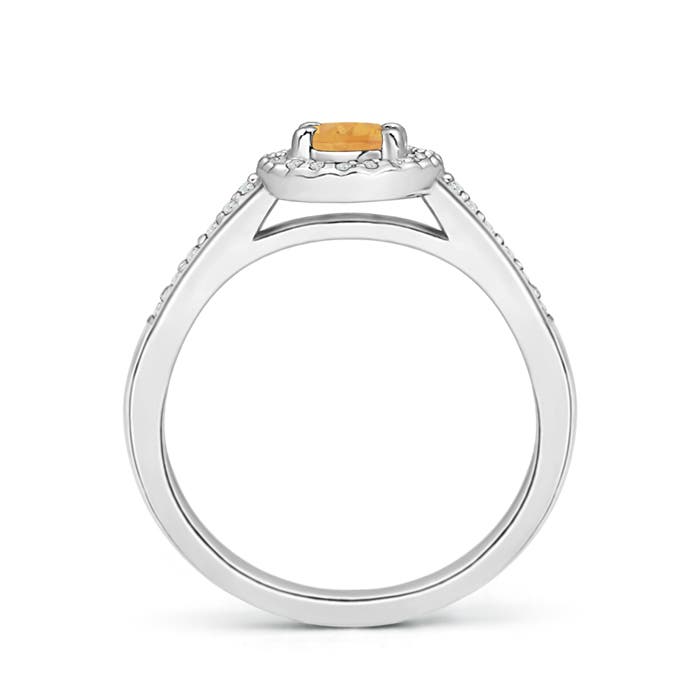 A - Citrine / 0.61 CT / 14 KT White Gold