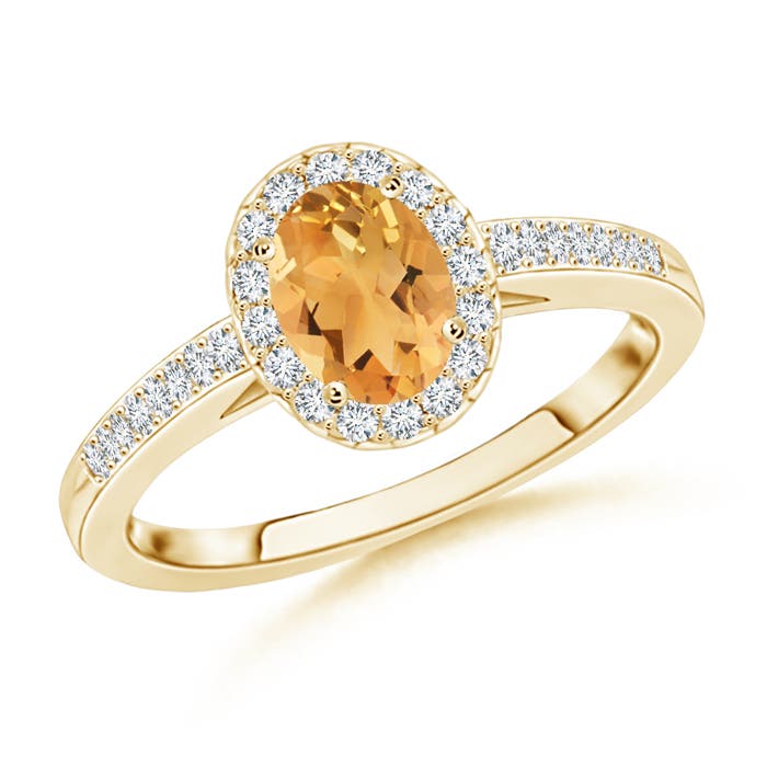 A - Citrine / 0.61 CT / 14 KT Yellow Gold