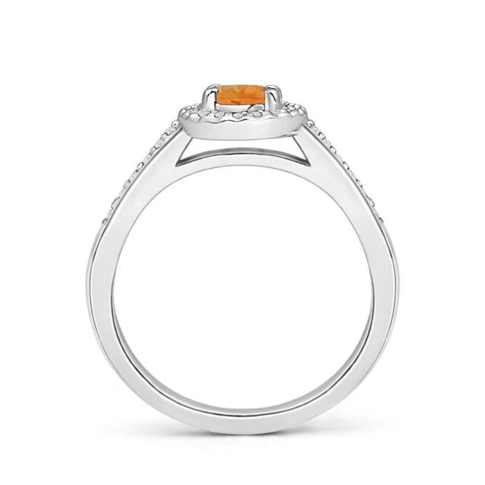 AA - Citrine / 0.61 CT / 14 KT White Gold