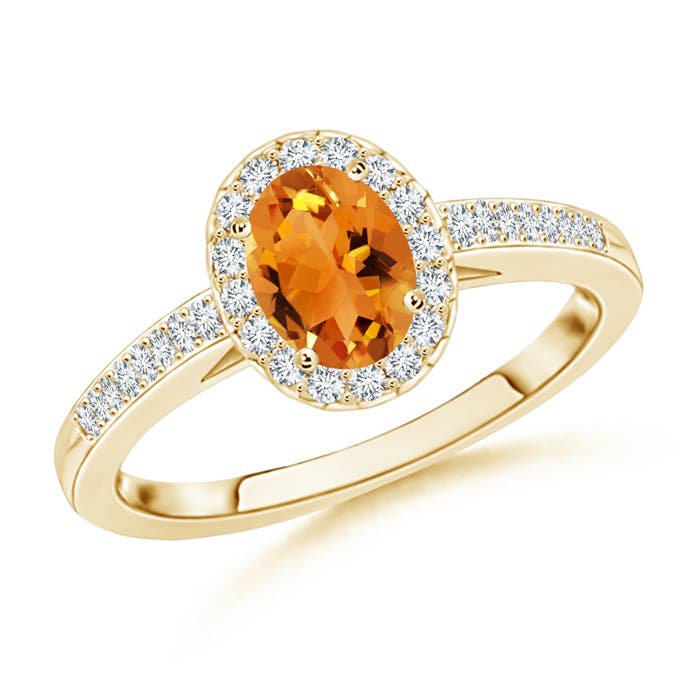 AAA - Citrine / 0.61 CT / 14 KT Yellow Gold