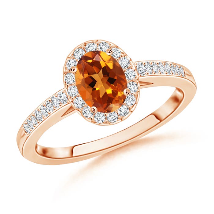 AAAA - Citrine / 0.61 CT / 14 KT Rose Gold