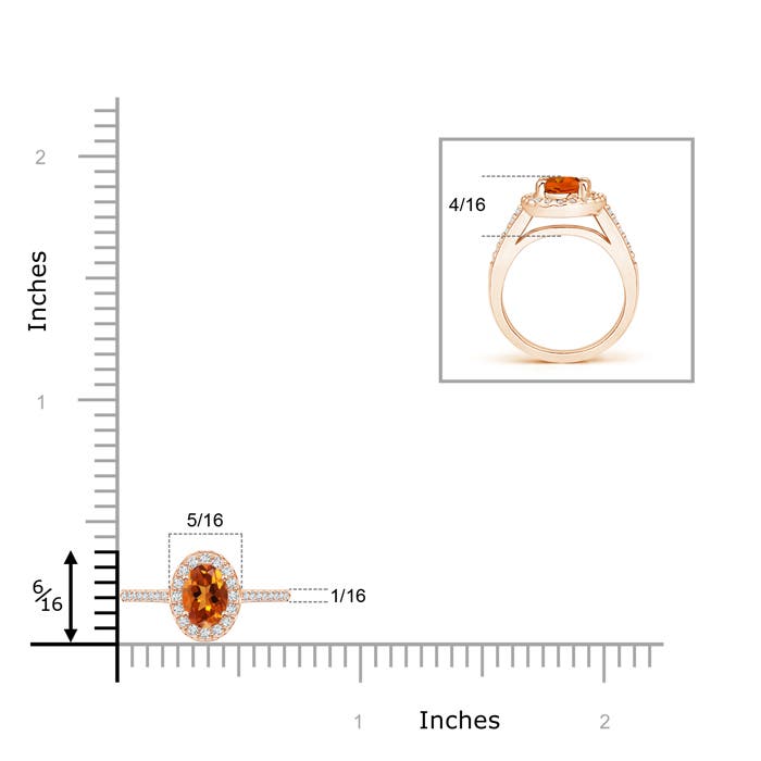 AAAA - Citrine / 0.61 CT / 14 KT Rose Gold