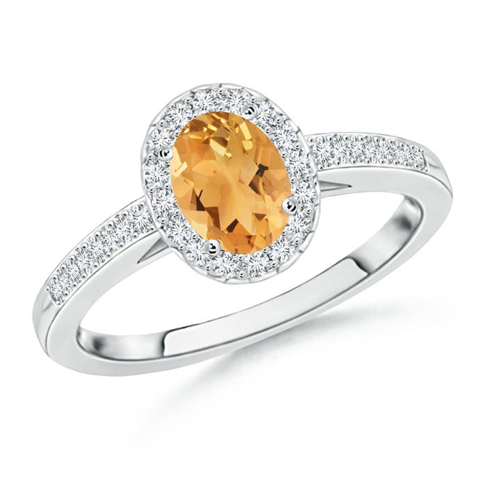 A - Citrine / 1.01 CT / 14 KT White Gold