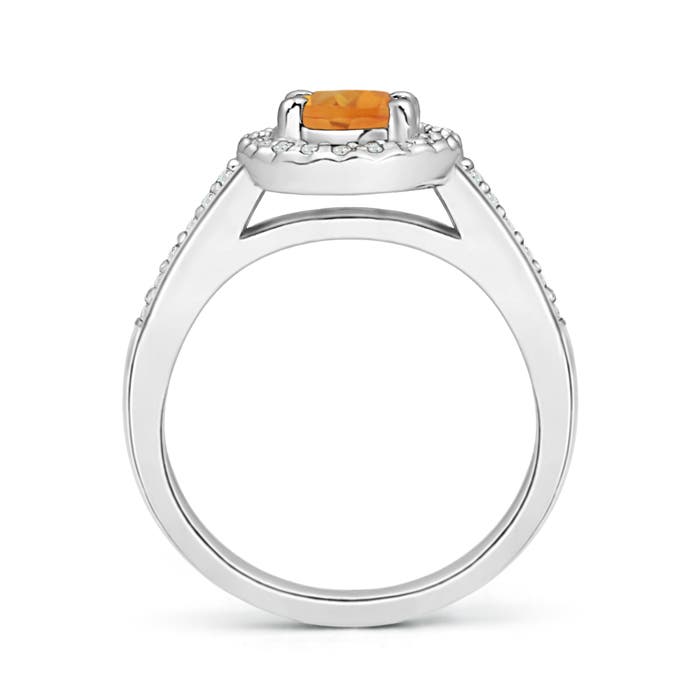 AA - Citrine / 1.01 CT / 14 KT White Gold