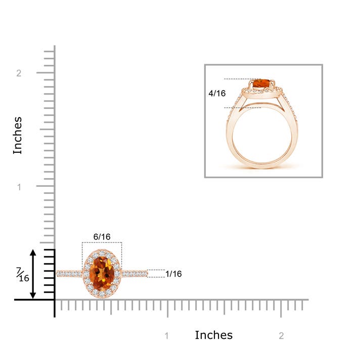 AAAA - Citrine / 1.01 CT / 14 KT Rose Gold