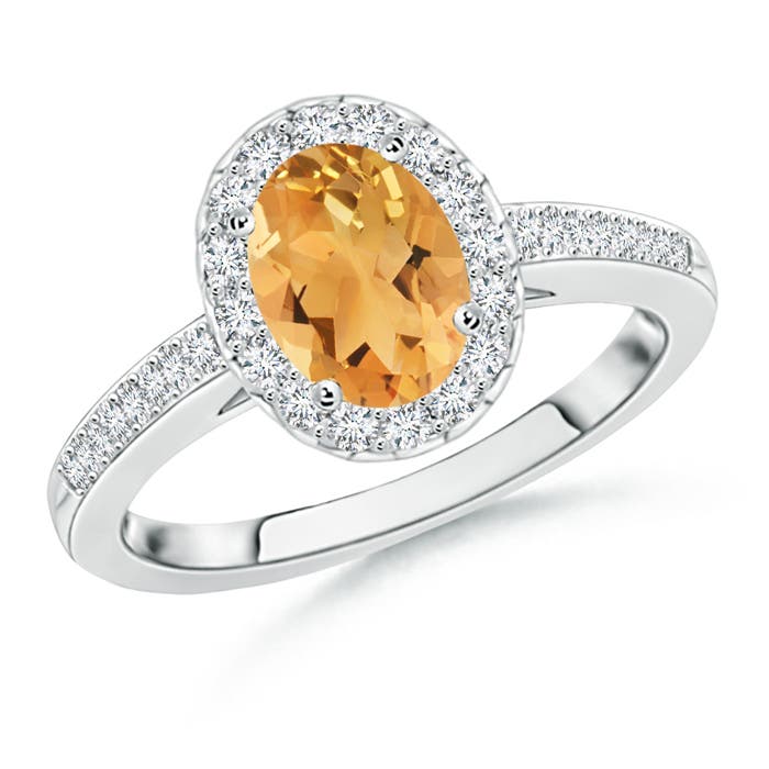 A - Citrine / 1.42 CT / 14 KT White Gold