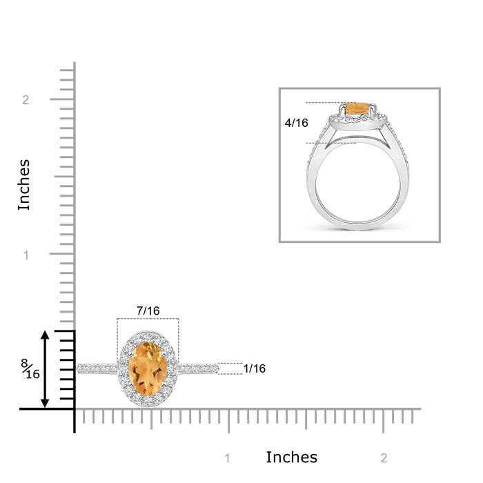 A - Citrine / 1.42 CT / 14 KT White Gold