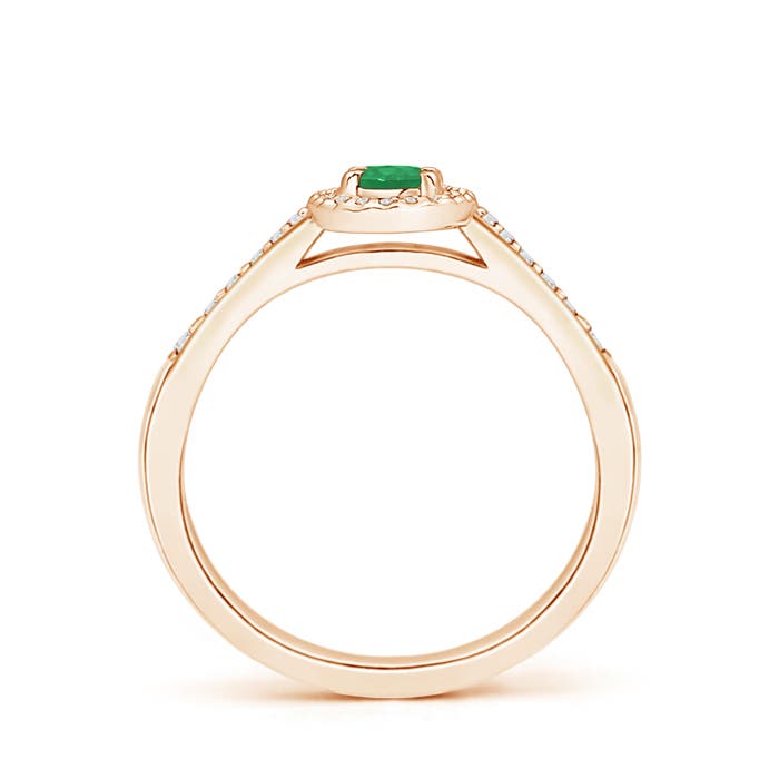 A - Emerald / 0.36 CT / 14 KT Rose Gold