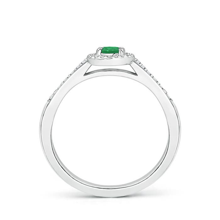 A - Emerald / 0.36 CT / 14 KT White Gold