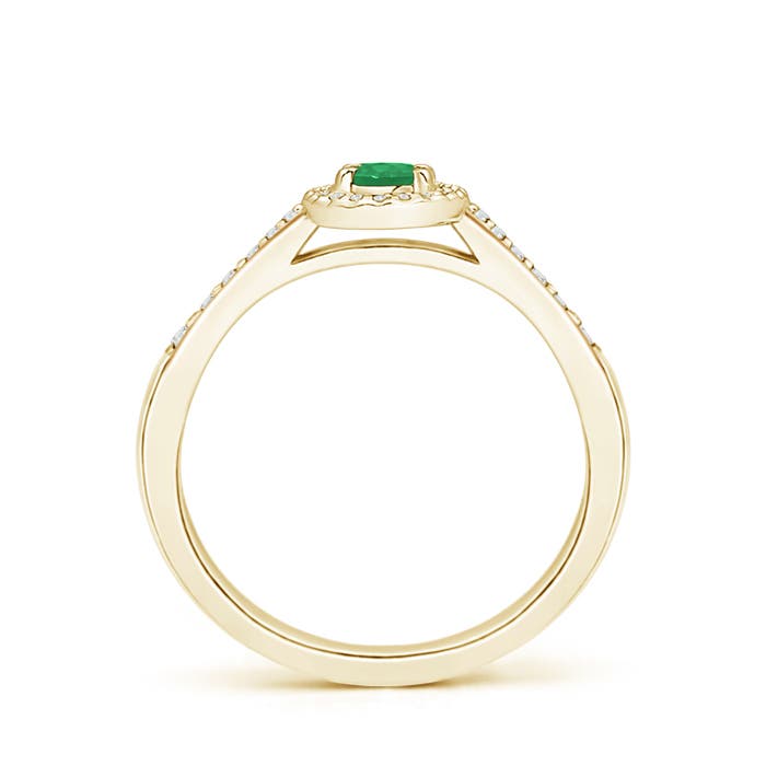 A - Emerald / 0.36 CT / 14 KT Yellow Gold