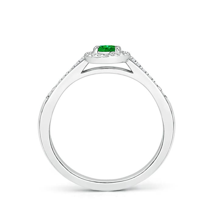 AAAA - Emerald / 0.36 CT / 14 KT White Gold