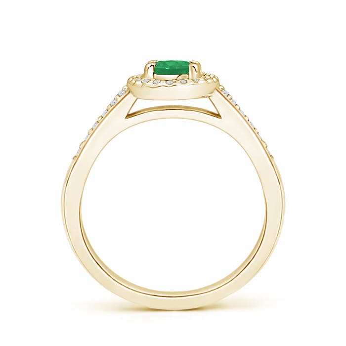 A - Emerald / 0.61 CT / 14 KT Yellow Gold